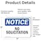 Signmission No Solicitation OSHA Notice Sign, Vinyl Decal, 7in W x 5in L, 2PK OS-2PACK-NS-D-57-L-16197 - alternate 2